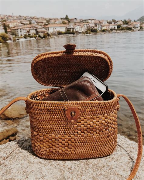 wicker basket bag.